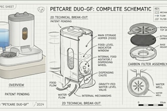 do industrial product design, perfume bottle, pet feeders kitchen product design