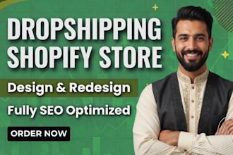 setup automated dropshipping shopify store website