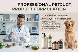formulate pet skin care pet food and supplement formulation chemist