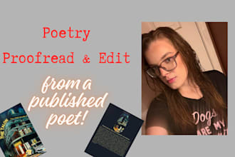 proofread and edit your poetry as a published poet