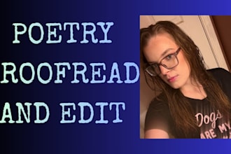 proofread and edit your poetry as a published poet