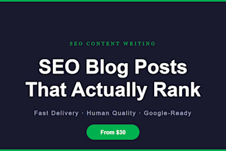 write SEO blog posts that rank