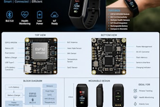 wearable iot pcb development with esp32 firmware and ble integration