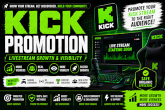 kick promotion kick stream promotion livestream marketing real audience growth
