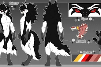 draw furry ref sheet anthro ref sheet fursona ref sheet nsfw oc character design