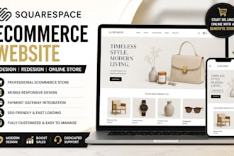 design squarespace ecommerce website product store website online shop website