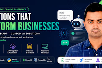 build ai chatbot, ai web app, and custom ai solutions
