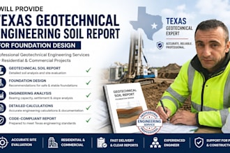 provide texas geotechnical engineering soil report for foundation design