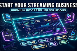 build reseller website, reseller panel with credits, ott player, m3u panel
