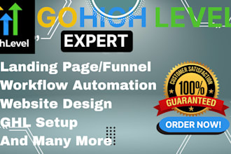 do gohighlevel website design, ghl landing page ghl funnel, ghl crm ghl workflow