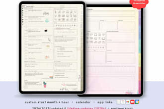 etsy digital planner, digital planner