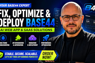 fix and optimize your base44 ai web app, API and deployment