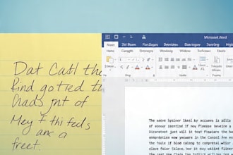 fast and accurate copy typing from PDF, image, handwritten notes