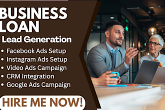 business loan leads, business loan facebook ads, google ads, video ads
