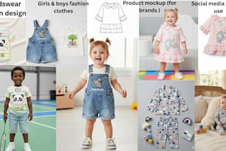 design kids garments and tshirt print  for children brands