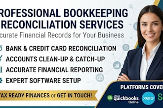do clean up, setup and bookkeeping on quickbooks, xero and sage