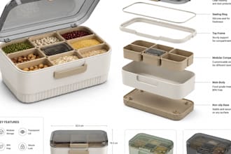 design kitchen box, consumer electronic storage box product 3d product prototype