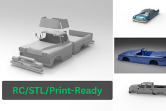 create custom 3d printable rc scale bodies and parts