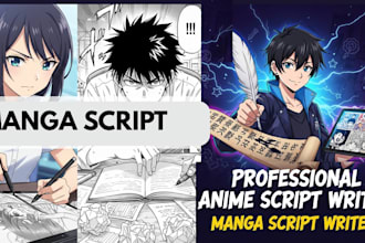 write engaging manga and anime scripts for your youtube channel