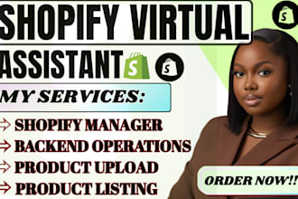 be your shopify virtual assistant for product listing and store maintenance cro
