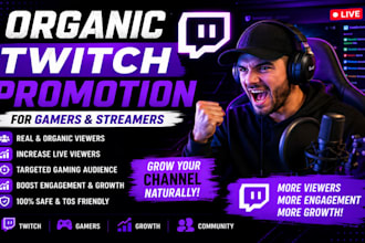 do organic twitch promotion for gamers and streamers