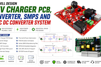 design ev charger pcb, inverter, smps and dc dc converter system