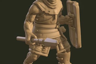 sculpt dnd character, 3d miniature, action figure for printing