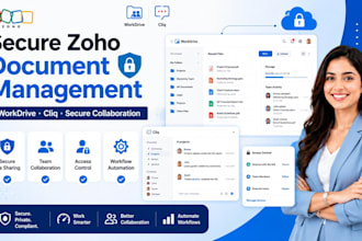 set up secure zoho workdrive document management and zoho cliq collaboration