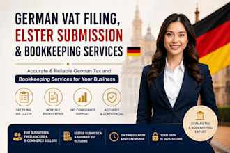 handle german vat filing elster submission and bookkeeping services