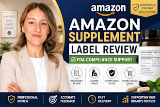 handle and review your supplement label, product claims for fda compliance