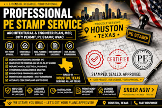 licensed structural engineer stamp houston, texas california pe stamp