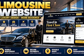 build limousine website chauffeur website black car airport transfer website