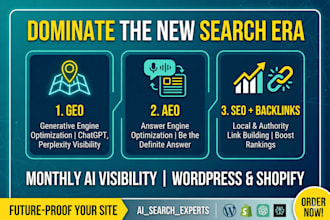 do monthly SEO GEO aeo local backlink building for ai visibility on wordpress