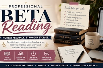 beta read your novel and provide feedback