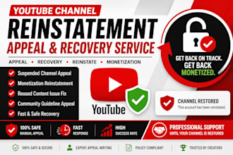 appeal your youtube channel reinstatement and restore monetization