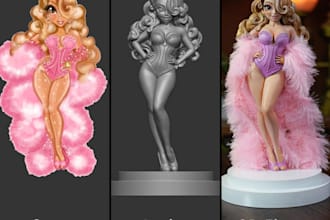3d figure, miniature model, 3d character model for printing