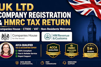 register your UK ltd company and file hmrc tax return ct600