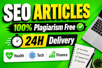 write SEO blog posts for health tech and finance