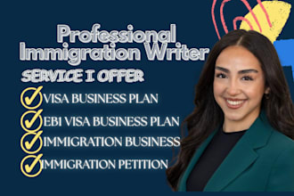 professionally write immigration visa business plan for eb1a, eb1b and eb2 niw