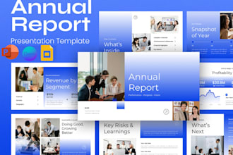 design professional corporate annual report,  and investor presentation slides