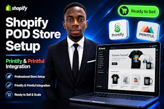 create shopify pod store with printify and printful
