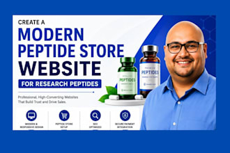 create a modern peptide store website for research peptides
