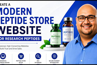 create a modern peptide store website for research peptides