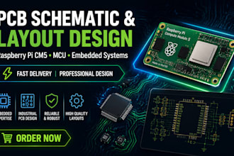 design pcb schematic and layout for raspberry pi cm5, mcu and embedded systems