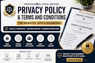write privacy policy and terms and conditions