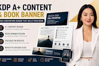 design high converting amazon KDP a plus content  and book banner