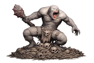 create dark fantasy monster and creature art