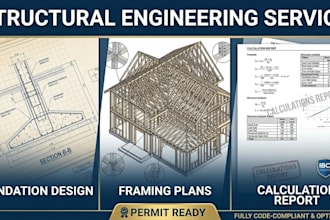 do structural design and calculations for foundation and framing plans