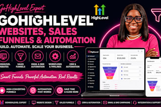 be your go high level expert, gohighlevel websites, sales funnel expert