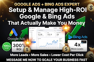 setup and manage microsoft bing ads, uet tag, be google ads expert, PPC campaign